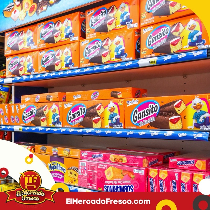 Mexican snacks product display for El Mercado Fresco