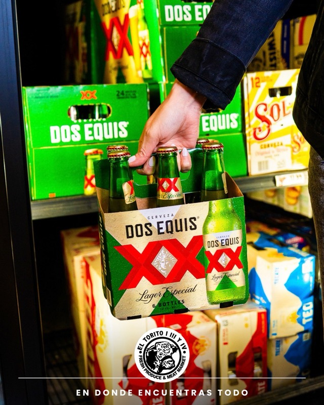 Dos Equis beer product photography for El Torito