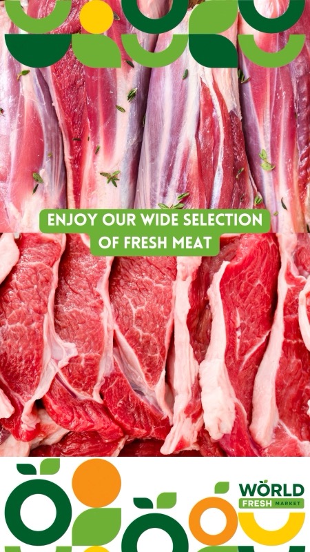 Fresh meat selection for World Fresh Market